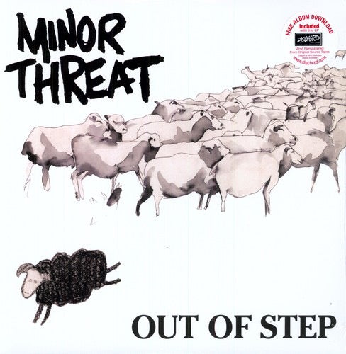 Minor Threat – "Out of Step" (LP, Reissue w/ Download), Black Vinyl