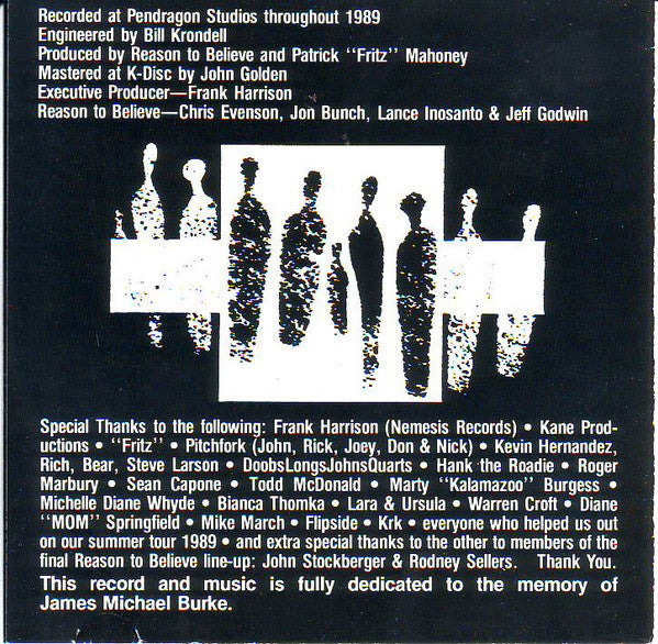 Reason to Believe- When Reason Sleeps Demons Dance, CD (1989)