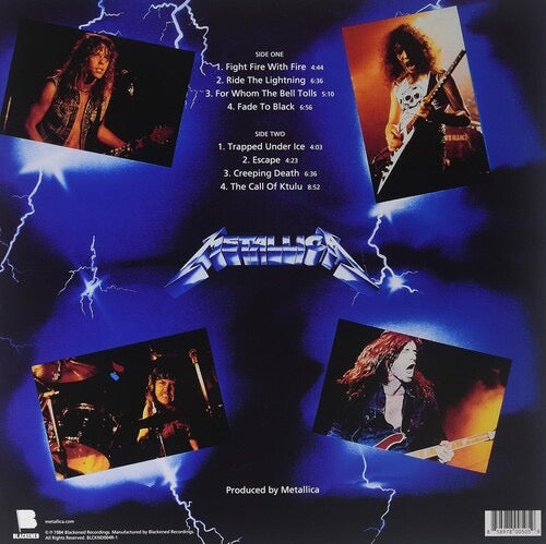 Metallica, "Ride The Lightening" LP, 180 gram, Black Vinyl