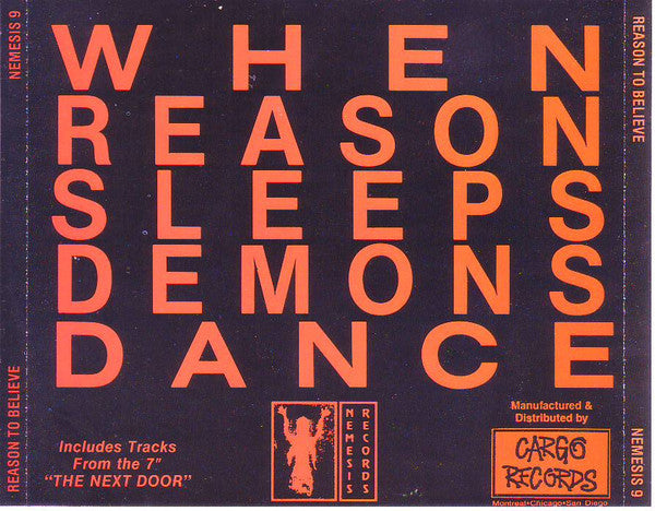 Reason to Believe- When Reason Sleeps Demons Dance, CD (1989)